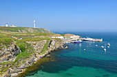 France,Finistere,Ouessant,the harbor on the east coast