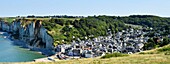 France,Seine Maritime,Yport,the village,the beach and the cliffs