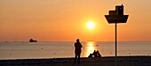 France,Seine Maritime,Le Havre,city rebuilt by Auguste Perret listed as World Heritage by UNESCO,the beach