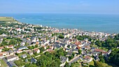Frankreich,Calvados,Arromanches les Bains (Luftaufnahme)