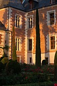 France,Indre et Loire,Loire valley listed as World Heritage by UNESCO,Amboise,Amboise castle,the castle of Amboise from the interior courtyard and the garden