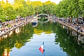 France,Paris,the Canal Saint Martin