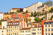 Frankreich,Rhone,Lyon,Altstadt von Lyon,Quai Fulchiron am Ufer der Saone, von der UNESCO zum Weltkulturerbe erklärt