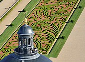 France,Seine et Marne,Maincy,the castle and the gardens of Vaux le Vicomte (aerial view)