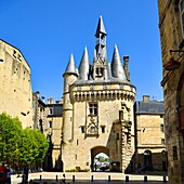France,Gironde,Bordeaux,district a World Heritage Site by UNESCO,district of Saint Peter,15th century Gothic Cailhau gate