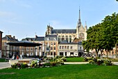 France,Somme,Amiens,Jules Bocquet square,Notre-Dame cathedral,jewel of the Gothic art,listed as World Heritage by UNESCO