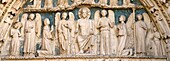 Frankreich,Gironde,Bordeaux,von der UNESCO zum Weltkulturerbe erklärtes Gebiet,Rathausviertel,Platz Pey Berland,Kathedrale Saint Andre,Tympanon des königlichen Portals