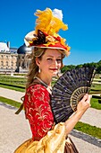 Frankreich,Seine et Marne,Maincy,das Schloss von Vaux-le-Vicomte,15. Grand Siecle Day : Kostümtag des 17.