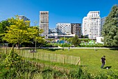 France,Paris,along the GR® Paris 2024 (or GR75),metropolitan long-distance hiking trail created in support of Paris bid for the 2024 Olympic Games,Batignolles district,Clichy-Batignolles - Martin-Luther-King park