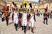 France,Seine et Marne,castle of Fontainebleau,historical reconstruction of the stay of Napoleon 1st and Josephine in 1809