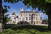 Frankreich,Calvados,Tal der Seullez,Dorf Creully,Schloss Creully, wo während der Schlacht in der Normandie während des Zweiten Weltkriegs die BBC-Sendung gedreht wurde