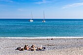 France,Alpes-Maritimes,Menton,beach of the Baie du Soleil