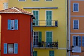 France,Alpes Maritimes,Menton,old town,Rue du Bastion,colorful facades