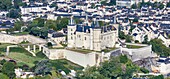 France,Maine et Loire,Loire valley listed as World Heritage by UNESCO,Saumur,the castle (aerial view)