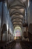 France,Jura,Arbois,the main nave of the Saint Just church