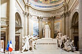 Frankreich,Paris,Quartier Latin,Pantheon (1790), neoklassizistischer Stil, Gebäude in Form eines griechischen Kreuzes, erbaut von Jacques Germain Soufflot und Jean Baptiste Rondelet