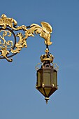 France,Meurthe and Moselle,Nancy,place Stanislas (former Place Royale) built by Stanislas Leszczynski,king of Poland and last duke of Lorraine in the eighteenth century,classified World Heritage of UNESCO,street lamp Jean Lamour