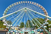 France,Meurthe et Moselle,Nancy,Grande Roue (Ferris Wheel) of the Foire Attractive de Nancy (Nancy attractive feast) in Cours Leopold