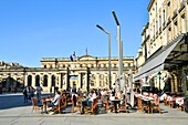 France,Gironde,Bordeaux,area listed as World Heritage by UNESCO,district of the Town Hall,Pey Berland Square,entrance of the City Hall,former Rohan Palace built for the Archbishop of Bordeaux Ferdinand Maximilian Meriadec of Rohan in 1771,became City Hall in 1835