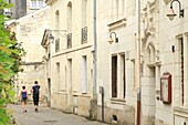 France,Indre et Loire,Loire Valley listed as World Heritage by UNESCO,Chinon,old town,Rue Haute Saint Maurice (former Baillage Palace of the XVth century became Hostellerie Gargantua)