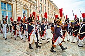 France,Seine et Marne,castle of Fontainebleau,historical reconstruction of the stay of Napoleon 1st and Josephine in 1809