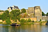 France,Maine et Loire,Angers,Maine river banks and the castle of the Dukes of Anjou
