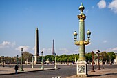 Frankreich,Paris,von der UNESCO zum Weltkulturerbe erklärtes Gebiet,Place de la Concorde und Eiffelturm im Hintergrund