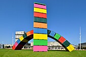 France,Seine Maritime,Le Havre,city rebuilt by Auguste Perret listed as World Heritage by UNESCO,Southampton quay,Vincent Ganivet's iconic Catene de Containers