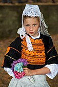 France,Finistere,Embroiderers' Festival of Pont l'Abbé,Cercle Bagad Kelc'h Keltieg de Combrit,Child Costume