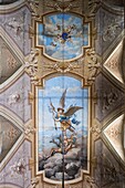 France,Alpes-Maritimes,Menton,Saint Michel basilica,the fresco on the ceiling represents St Michael Archangel