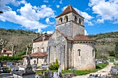 France,Lot,Vers,church Notre Dame de Velles,Lot valley,Natural regional park Causses du Quercy