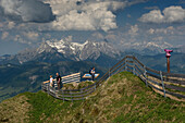 Panoramic view from the top of the Kitzbuheler Horn. Kitzbuehel,Tyrol,Austria.