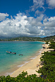 Karibik,Taucher am Grand Anse Beach,Grenada