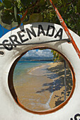 Caribbean,Grenada,Life buoy with Grenada written on it,Magazine Beach