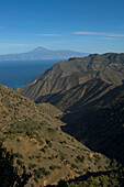 Spain,Canary Islands,Island of Tenerife viewed from Vallehermoso trail,Island of La Gomera