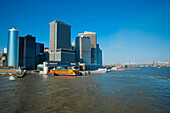 Ansichten von Manhattan von der Staten Island Ferry, New York, USA