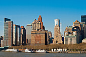 Ansichten von Manhattan von der Staten Island Ferry,New York,Usa