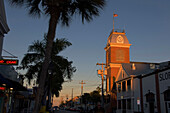 USA,Florida,Florida Keys,Old City Hall clock tower,Key West