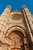 Spain,Majorca,Front of Palma cathedral,Palma