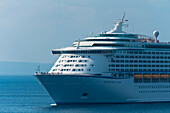 Spain,Majorca,Large cruise ship approaching port,Palma