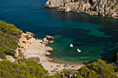 Spanien,Blick auf den Strand Cala d'en Serra, Ibiza