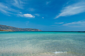 Greece,Crete,Looking out to sea from the beach at Elafonisi,Elafonisi