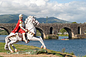 Roman Soldier From A Popular Legend Beside Rio Lima,Ponte De Lima,Portugal