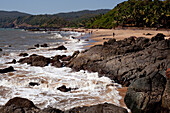 Strandszene, Cola Strand, Goa, Indien.