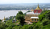 Sagaing Pagode, in der Nähe von Mandalay, an den Ufern des Irrawaddy Flusses, Mandalay, Birma