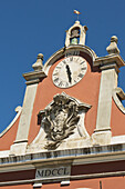 Portugal,Estremadura Province,Architectural detail of the former town hall on Praca da Republica,Caldas de Rainha