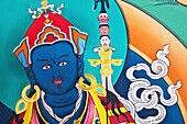 India,West Bengal,Mural of Guru Rinpoche (Padmasambhava) a the Thongsa Monastery (Bhutanese),Kalimpong