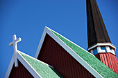 Denmark,Greenland,Roof details on church,Upernarvik