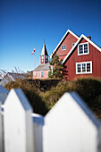 Grönland,Lutherischer Dom zu Nuuk (Annaassisitta Oqaluffia) und Missionshaus,Alt-Nuuk