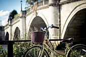 UK,England,Richmond,London,Richmond Park,Bicycle parked near Richmond Bridge